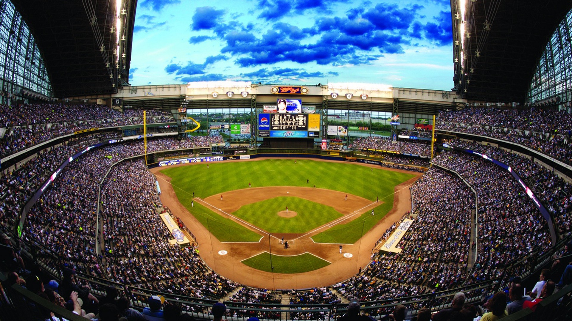 Milwaukee Brewers Stadium For Desktop Wallpaper with high-resolution 1920x1080 pixel. You can use this wallpaper for Mac Desktop Wallpaper, Laptop Screensavers, Android Wallpapers, Tablet or iPhone Home Screen and another mobile phone device