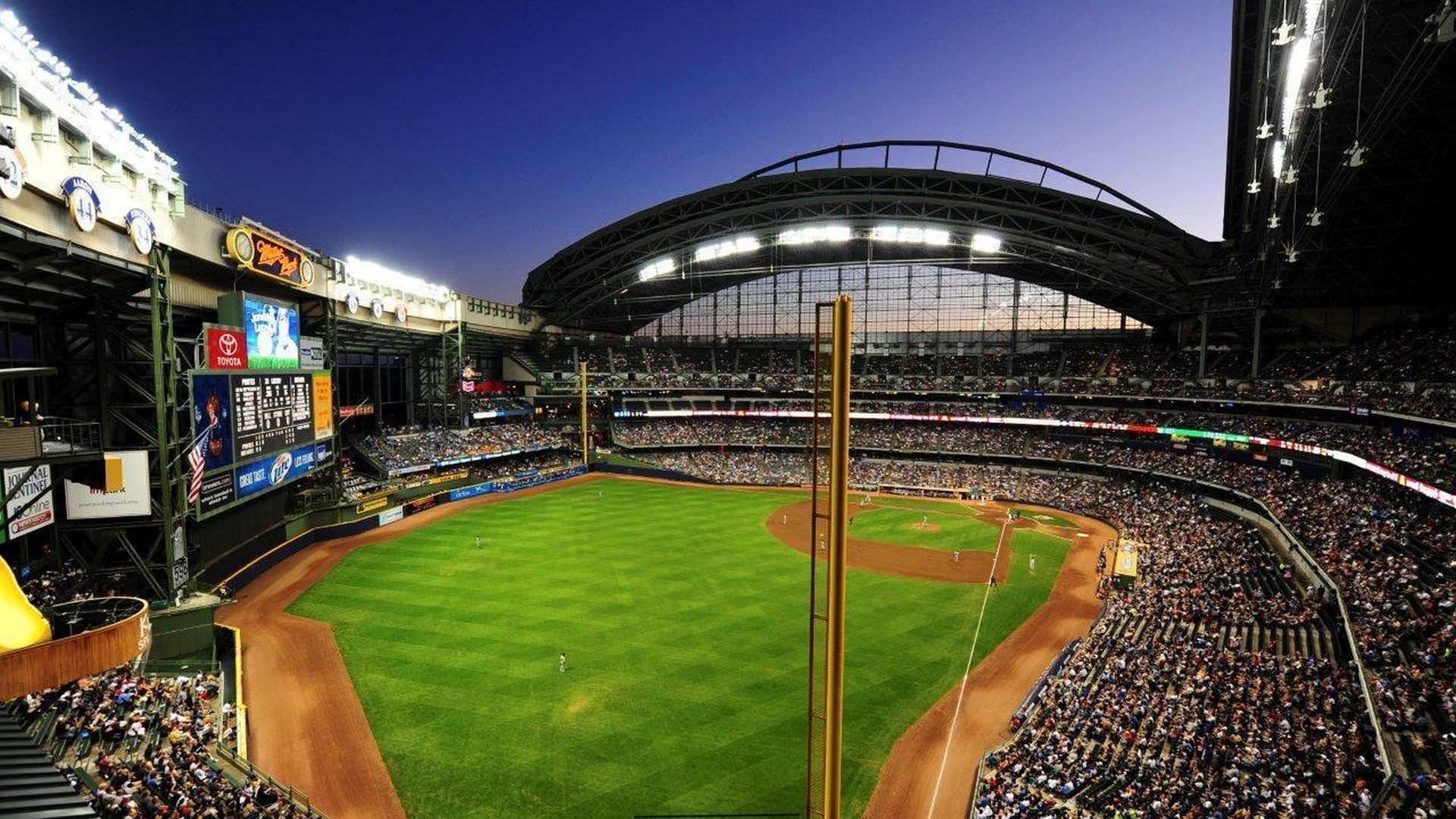 Milwaukee Brewers Stadium Laptop Wallpaper with high-resolution 1920x1080 pixel. You can use this wallpaper for Mac Desktop Wallpaper, Laptop Screensavers, Android Wallpapers, Tablet or iPhone Home Screen and another mobile phone device